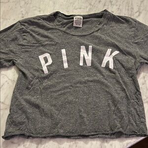 PINK Victoria's Secret Heathered Gray Tee